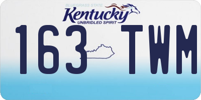 KY license plate 163TWM
