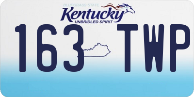 KY license plate 163TWP
