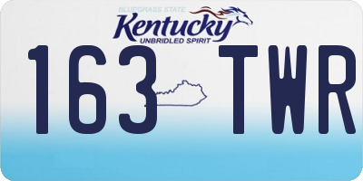 KY license plate 163TWR