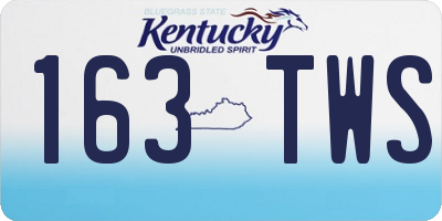 KY license plate 163TWS