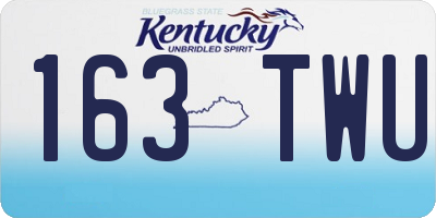 KY license plate 163TWU