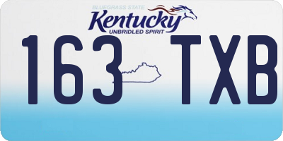 KY license plate 163TXB