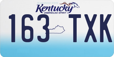 KY license plate 163TXK