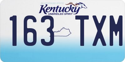 KY license plate 163TXM