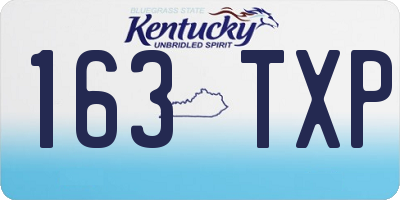 KY license plate 163TXP