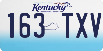 KY license plate 163TXV