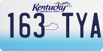 KY license plate 163TYA