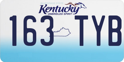 KY license plate 163TYB