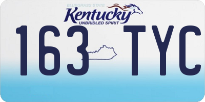 KY license plate 163TYC