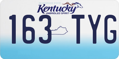 KY license plate 163TYG