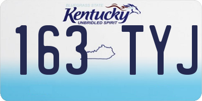 KY license plate 163TYJ
