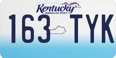 KY license plate 163TYK