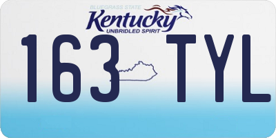KY license plate 163TYL