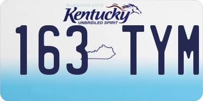 KY license plate 163TYM