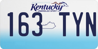KY license plate 163TYN