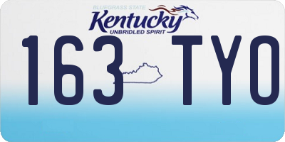 KY license plate 163TYO