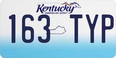 KY license plate 163TYP
