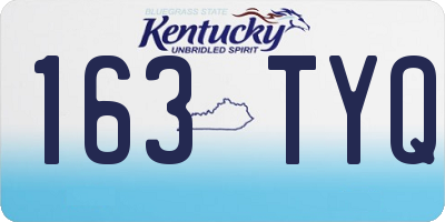 KY license plate 163TYQ