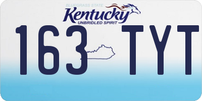 KY license plate 163TYT