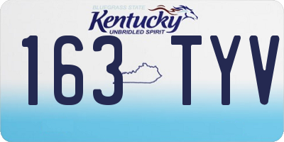 KY license plate 163TYV