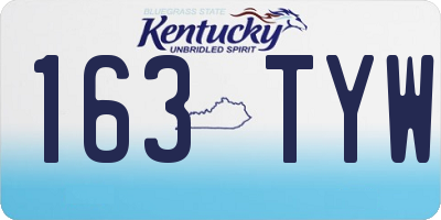 KY license plate 163TYW