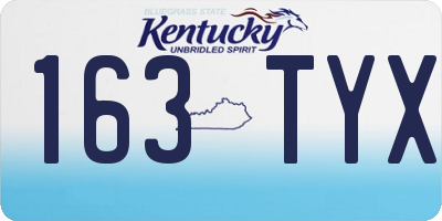 KY license plate 163TYX