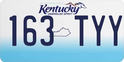 KY license plate 163TYY