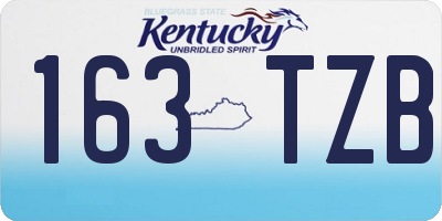 KY license plate 163TZB