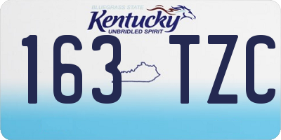 KY license plate 163TZC
