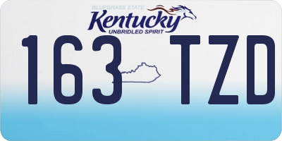 KY license plate 163TZD