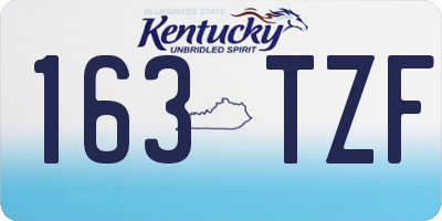 KY license plate 163TZF
