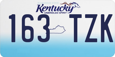 KY license plate 163TZK
