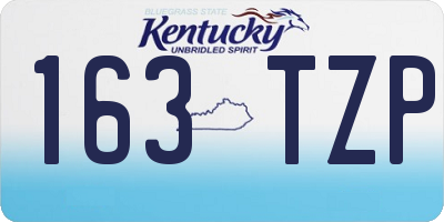 KY license plate 163TZP