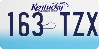 KY license plate 163TZX