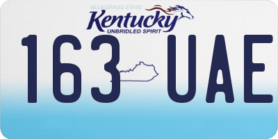 KY license plate 163UAE
