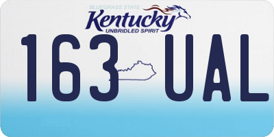 KY license plate 163UAL