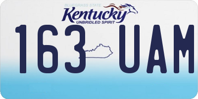 KY license plate 163UAM