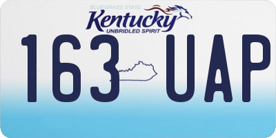 KY license plate 163UAP