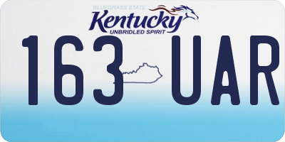 KY license plate 163UAR