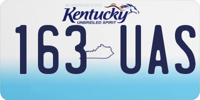 KY license plate 163UAS