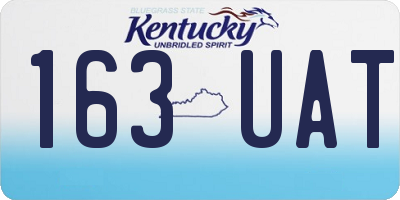 KY license plate 163UAT