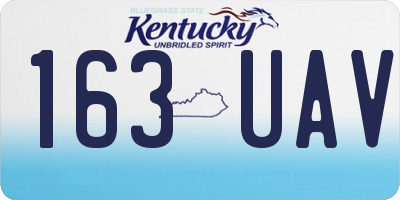 KY license plate 163UAV