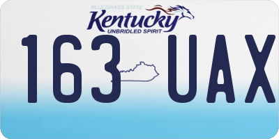 KY license plate 163UAX
