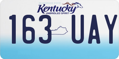 KY license plate 163UAY