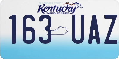 KY license plate 163UAZ