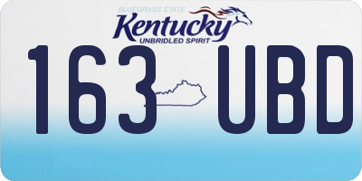 KY license plate 163UBD
