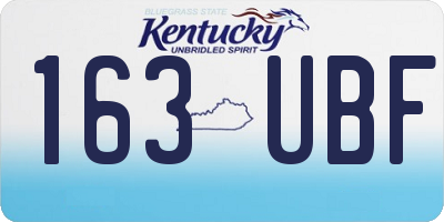 KY license plate 163UBF