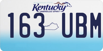 KY license plate 163UBM