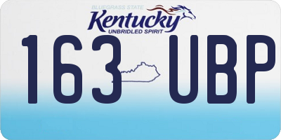 KY license plate 163UBP