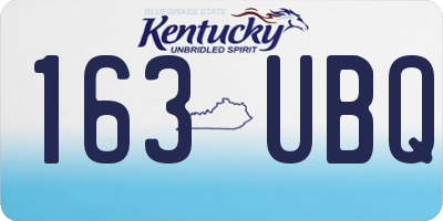 KY license plate 163UBQ